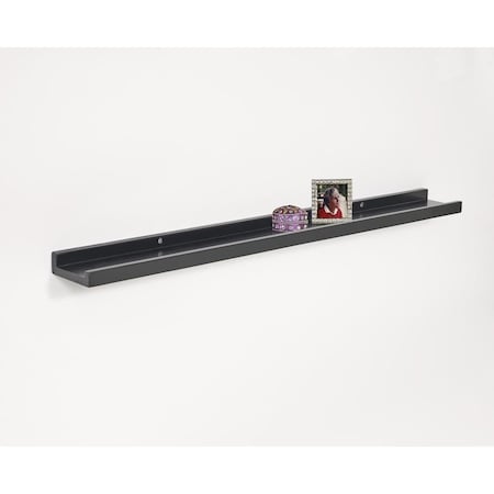 Home Improvement 1.25 x 31.5 x 3.5625 in. Photo Ledge Black Decorative Wall Shelf HO3029672